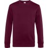 B&C | KING Crew Neck, Pánska mikina, červená dark cherry, 3XL