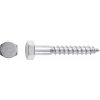 LUX Skrutka do dreva, šesťhranná hlava, ušľachtilá oceľ A2, 4 ks, 5 x 40 mm