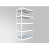 Biedrax Regál 50 x 60 x 210 cm biely 5 políc pozink
