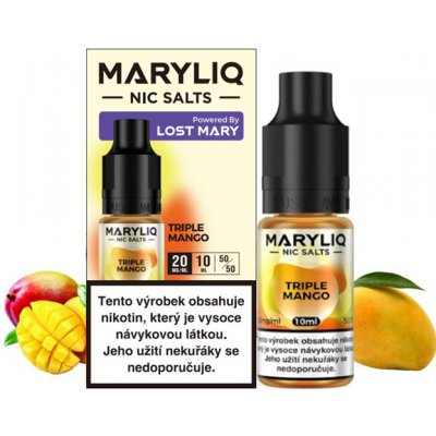 MaryLiq Nic Salts Triple Mango 10 ml objem: 10ml, nikotín/ml: 20mg