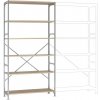 Manuflex RM2177 Široká polica PLANAFIX v základnom prevedení s 5 policami, (š x v x h) 1.28 x 2.5 x 60 m, ocel, drevená podlaha, pozinkovaný; RM2177