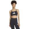 Dámska športová podprsenka adidas, AEROREACT TRAINING LIGHT-SUPPORT 3-STRIPES BRA čierna,biela XS
