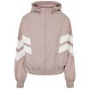 Bunda Urban Classics Ladies Crinkle Batwing Jacket - duskrose/whitesand S
