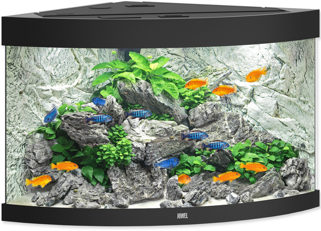 Juwel Trigon LED 190 akvarijný set rohový čierny 985 x 70 x 60 cm, 190 l
