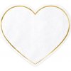 Party Deco SPK12-019ME Papierové servítky White Love 14,3x12,5 cm