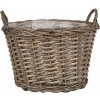 A.H.G. Nádoba na rastliny, ø 36 cm, 25 cm, ratan, sivá, 1-TPC1155-C