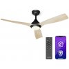 Klarstein Fiji Flow 2 v 1 Smart, stropný ventilátor, Ø 152 cm, LED svetlo, diaľkové ovládanie, ovládanie cez aplikáciu, 2 smery chodu (VTS14-FjFl-CF-152Ah)