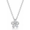 Sofia Strieborný náhrdelník zirkónový kvet IS028CT301-38-45