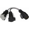 SIXTOL Trailer Cable 6, káblová redukcia zástrčky ťažného zariadenia, z 13-pin na 7-pin N + S, 35 cm