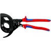 Káblové nožnice 320 mm Knipex 95 32 320 - račňové s rohatkou