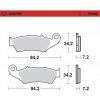 Brzdové platničky Moto-Master SinterPRO / BETA,GAS GAS,Honda,Kawasaki,Suzuki,Yamaha predné