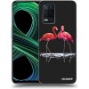 Picasee silikónový čierny obal pre Realme 8 5G - Flamingos pár