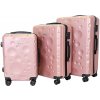 Sada 3 kufrů T-class 628, (růžová) TSA zámek, velikost M, L, XL