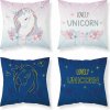DETEXPOL Obliečka na vankúšik Jednorožec, svietiaca, 40x40 cm