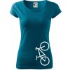 Bicykel na výšku - Dámske tričko Pure - XS ( Petrolejová )