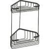 GEDY 2482-14 Smart dvojposchodová rohová polica 20 x 32,5 x 15,1 cm, čierna mat