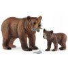 Schleich Medvědice Grizzly s mládětem