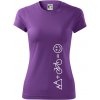 Hory bicykel úsmev - Dámske Fantasy športové (dresovina) - S ( Fialová )
