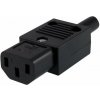 PREMIUMCORD Konektor napájecí 230V na kabel (samice, IEC C13)