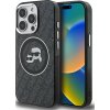 Karl Lagerfeld IML K&CH Heads opakovaný logo MagSafe puzdro pre iPhone 15 Pro čierne (KLHMP15LHMKBKCHK)