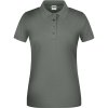 James & Nicholson Polokošile JN 873, bio bavlna, krátký rukáv, dámská COT02087367013-dark grey 3XL Šedá tmavá