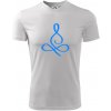 Yoga - lotus modrý (Moňas) - Pánske tričko Fantasy športové - XL ( Biela )