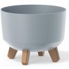 Prosperplast nabbi Plastový kvetináč na nožičkách DGRL240 23,8 cm - svetlosivá