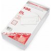 Obálky DL samolepiace s okienkom Biela, 100 ks