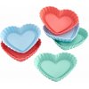 LURCH Srdcia 6 ks. viacfarebné - silikónové formičky na tartaletky