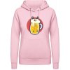 AWDis Hoodie Mikina - Dizajn - Smrtka v Pive - Bábätkovská ružová - L - Dámske