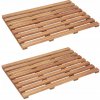 Kúpeľňové predložky vidaXL masívne akáciové drevo 2 ks