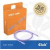 Club3D Kabel USB-C 4.0, 20Gbps, 4K60Hz, PD 240W, 2m, fialová CAC-3004
