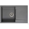 Reginox Mini Amsterdam 760.0 Grey metalic (Granitový kuchynský drez s odkvapkávačom. Montáž na pracovnú dosku. Hĺbka vaničky 18 cm. Minimálna šírka skrinky 60 cm, šedý)