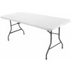 GastroKitchen Cateringový rozkladací stôl - 180 cm - biely plast