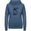 AWDis Hoodie Mikina - Pivo pre vyvolených - Letecká modrá - M - Dámske