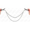 Kink - Nipple Clamps With 2 Thick Chains Silver 20/23 cm