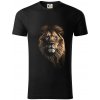 Lev fotka - Tričko z organickej bavlny - 3XL ( Čierna )