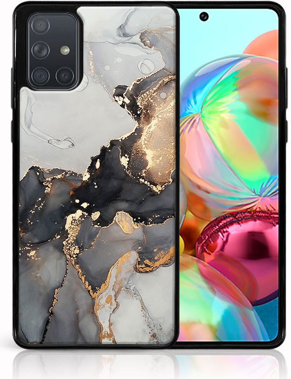 Púzdro PROTEMIO 40745 MY ART Silikónový kryt Samsung Galaxy A71 GREY MARBLE (140)