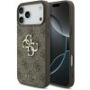 Guess PU 4G Metal Logo Zadní Kryt pro iPhone 17 Pro Max Brown