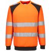 PORTWEST HI-VIS WX2 CD805 ECO / Pánska reflexná mikina - HV oranžová/čierna 4XL