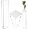 DekorStyle Stojan na kvety Basy 100 cm biely