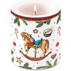 Ambiente Europe BV Sviečka Hojdací koník stredná 10x10 cm - Ambiente Europe