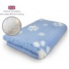 DRYBED Premium Vet Bed svetlomodrý + biele labky 100 x 75 cm