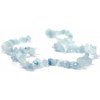Akvamarín, úlomky s dierkou, šnúra 80 cm