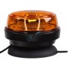 LED maják, 12-24V, 12x1W oranžový, magnet, ECE R65