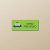 Nažehľovacie menovky na oblečenie (Kopírovat) - 1ks, Obdĺžnik 4,4 × 1,7 cm, Policajné auto, Zelená