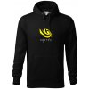 Vortex logo farebné - Mikina pánska Cape s kapucňou - 5XL ( Čierna )