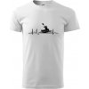 EKG kajak - Klasické pánske tričko vyššej gramáže - M ( Biela )