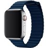 Koženkový remienok Leather Loop pre Apple Watch (42/44/45mm) Navy Blue