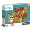 CLEMENTONI Obrázkové kocky Disney klasickej rozprávky, 12 kociek